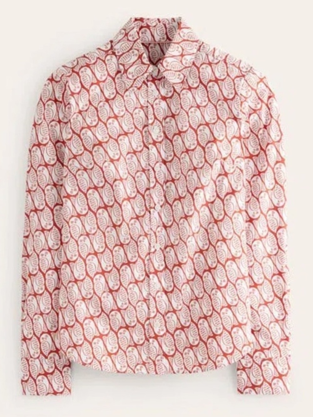 NEW Boden sienna blouse owl stamp print
